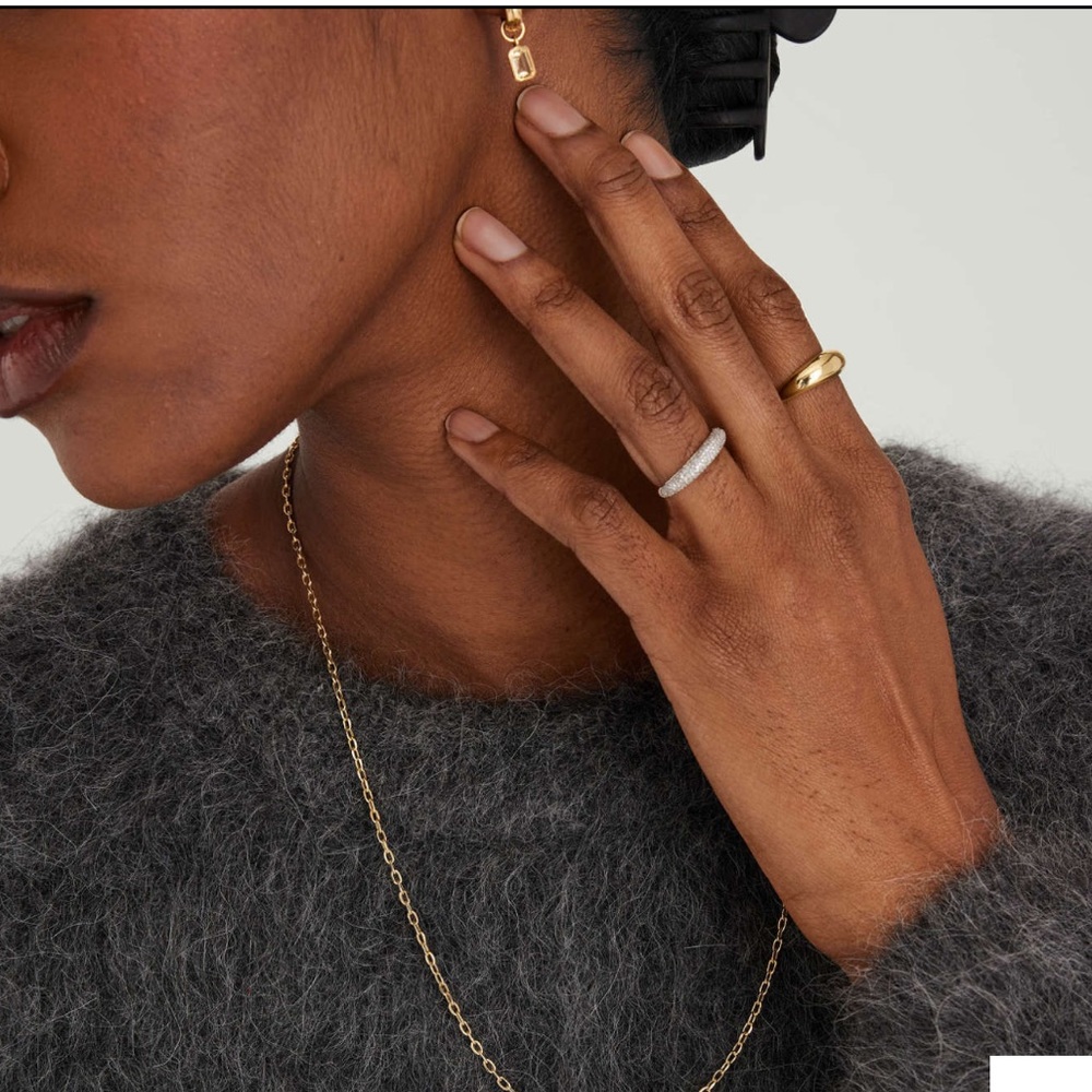 Mejuri Square Oval Chain Necklace 14K Gold